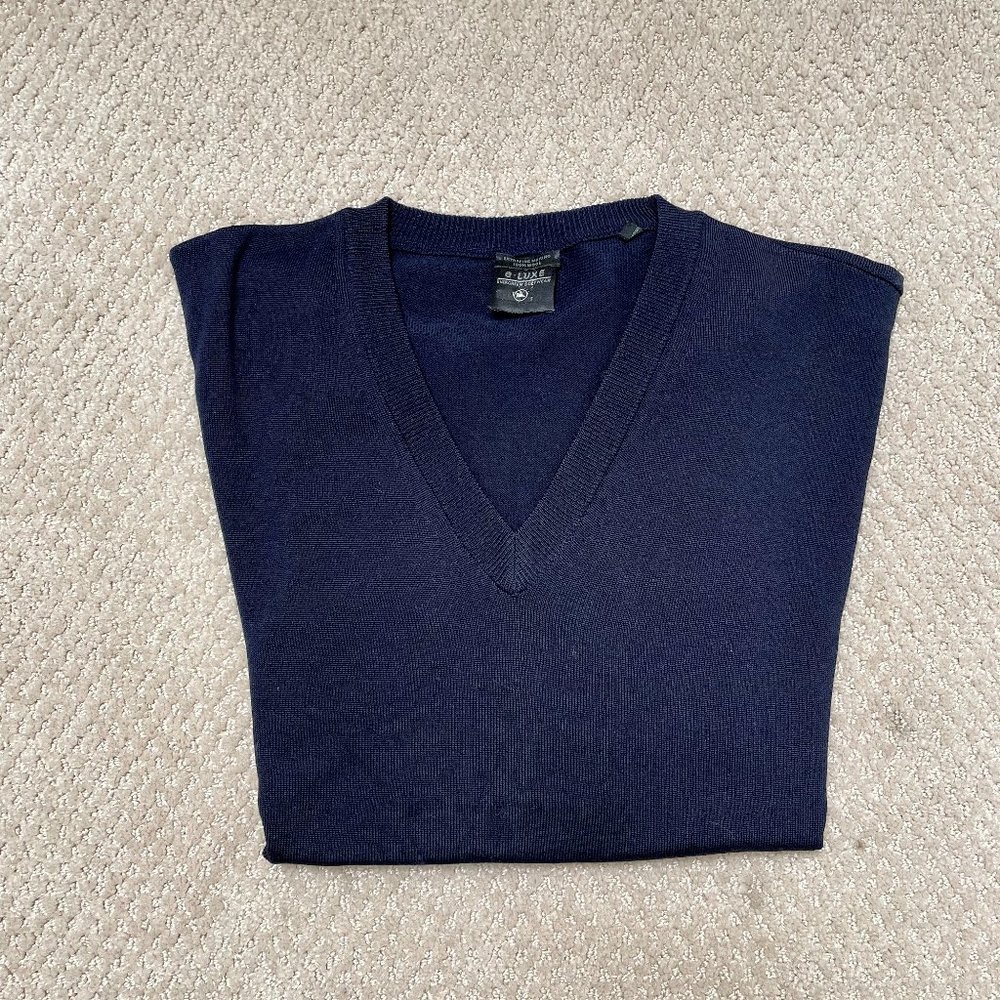e-Luxe Darkest Navy Wool Sweater